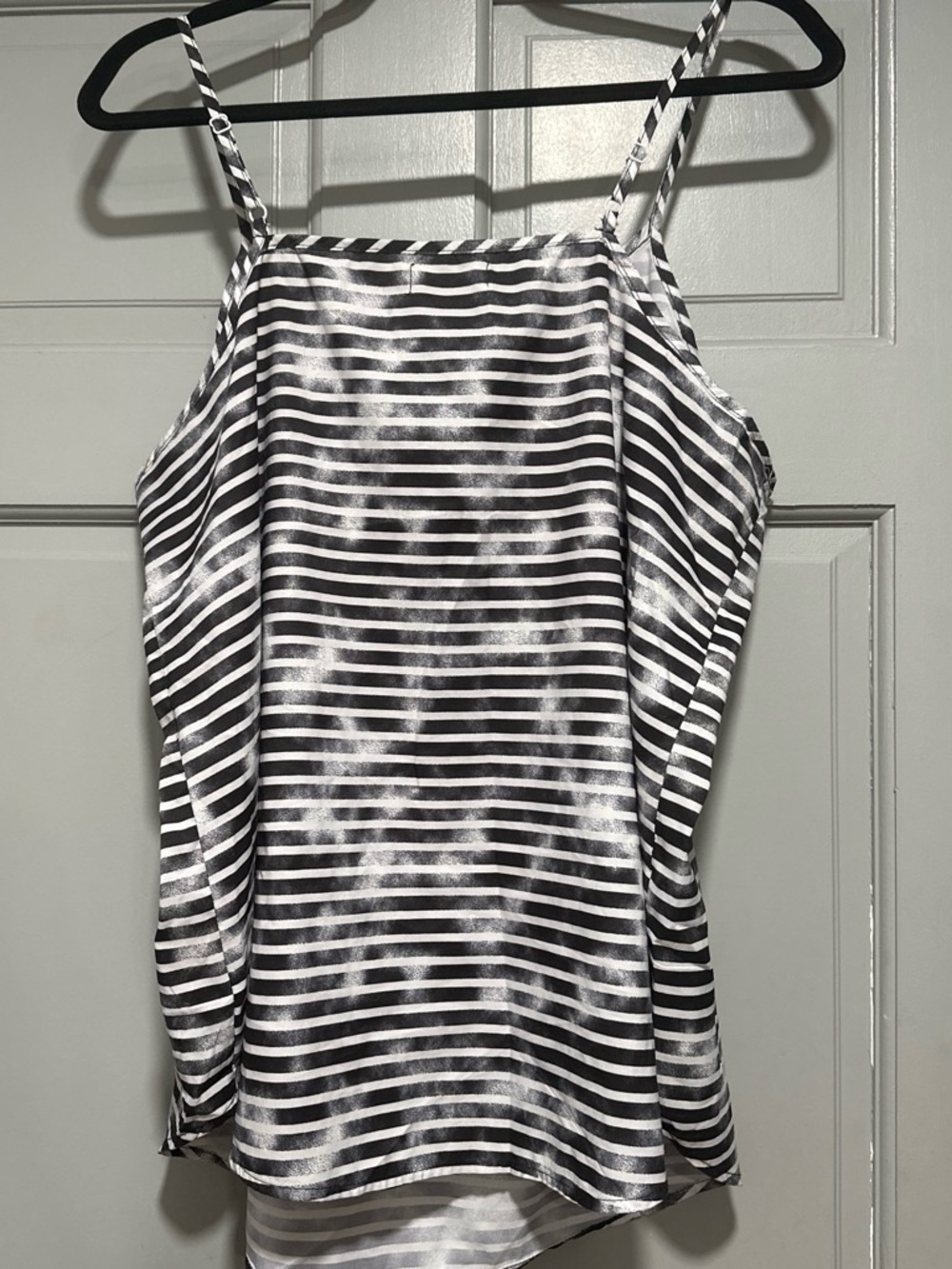 Striped Satin Cami - Black & White
